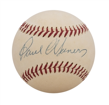 Paul Waner Single Signed OAL Harridge Baseball (Beckett NM-MT 8)